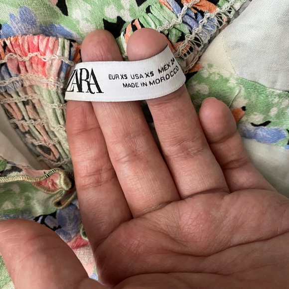 Zara Floral Printed Midi Dress XS - Picture 7 of 8